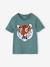 Jongensshirt met motief in omkeerbare pailletten Basics blauwgroen+ecru+nachtblauw+oceaanblauw+wit - vertbaudet enfant 