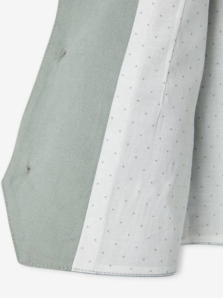 Mouwloos feestelijk jasje voor jongens katoen/linnen beige+blauw+donker marineblauw+lichtbeige+saliegroen - vertbaudet enfant 