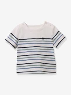 Baby-T-shirt, souspull-Gestreept babyshirt - biokatoen Cyrillus