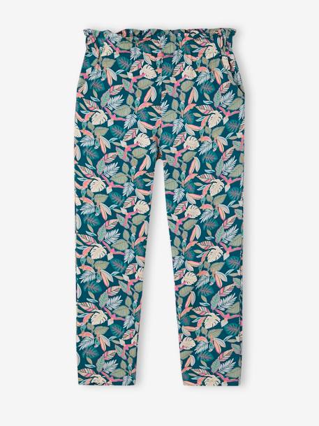 Meisjesset met shirt en broek grijsblauw+groen - vertbaudet enfant 