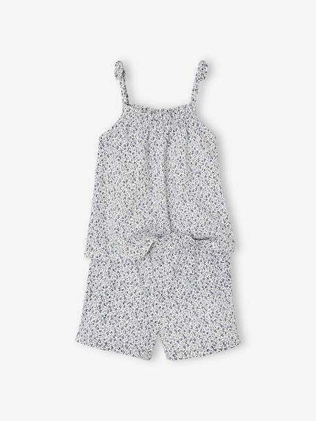 Set met 2 pyjashorts met bloemetjes voor meisjes lila - vertbaudet enfant 