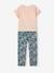 Meisjesset met shirt en broek grijsblauw+groen - vertbaudet enfant 
