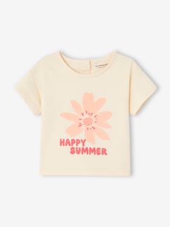 Baby-T-shirt, souspull-Babyshirt "Happy summer" met korte mouwen
