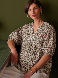 Zwangerschapskleding-Overhemd, tuniek-Zwangerschapsblouse met bloemenprint ENVIE DE FRAISE