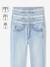 Rechte jeans MorphologiK meisjes heupomvang Small donkerblauw+gebleekt denim+stone - vertbaudet enfant 