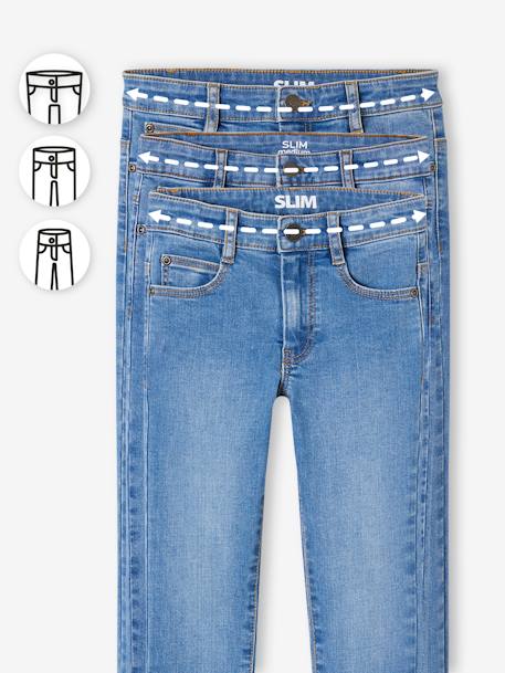 Slim fit jongensjeans Morphologik 'waterless' heupomtrek SMALL DENIM DONKERGRIJS+denimgrijs+double stone+RUW DENIM+STONE+zwart denim - vertbaudet enfant 