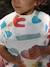 Meegroeislabbetje met mouwen 2-in-1 BEABA Playful beige+rouge+saliegroen - vertbaudet enfant 
