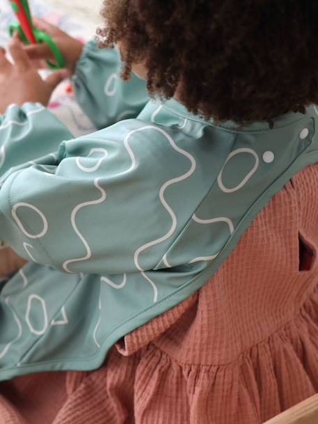 Meegroeislabbetje met mouwen 2-in-1 BEABA Playful beige+rouge+saliegroen - vertbaudet enfant 
