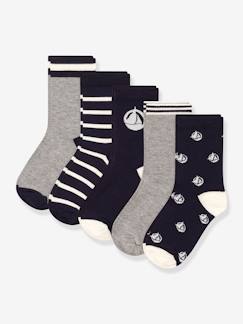 Jongens-Ondergoed-Set van 5 paar sokken voor jongens PETIT BATEAU