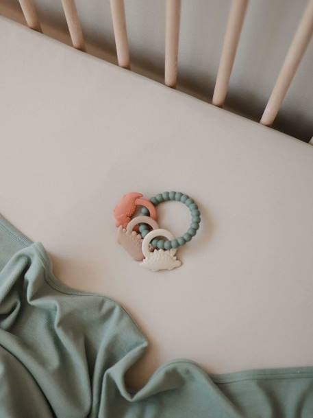 Bijtring - MUSHIE blauw+groen+rozen - vertbaudet enfant 
