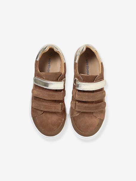 Leren kindersneakers marineblauw+wit - vertbaudet enfant 