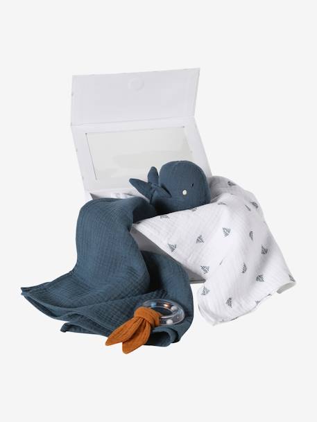 Geschenkdoos met 3 stuks:  slaapzak + personaliseerbare knuffel + rammelaar blauw+Koala - vertbaudet enfant 