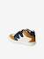 Leren sneakers met klittenband ecru+grijsblauw - vertbaudet enfant 