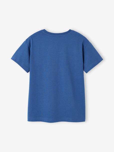 T-shirt met wolfmotief jongens inktblauw - vertbaudet enfant 