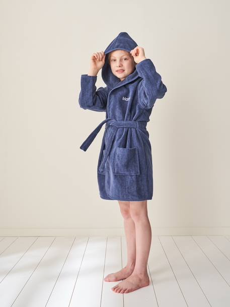Kamerjas kind personaliseerbaar marineblauw+mintgroen+rozenhout - vertbaudet enfant 