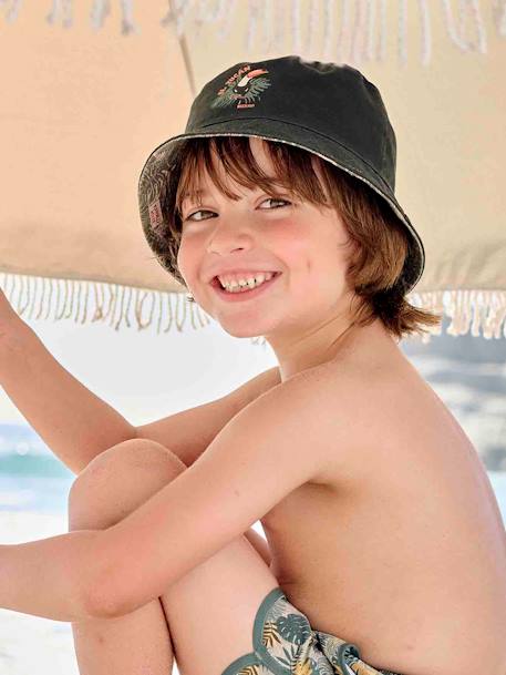 Omkeerbaar hoedje voor jongens met jungleprint dennen - vertbaudet enfant 