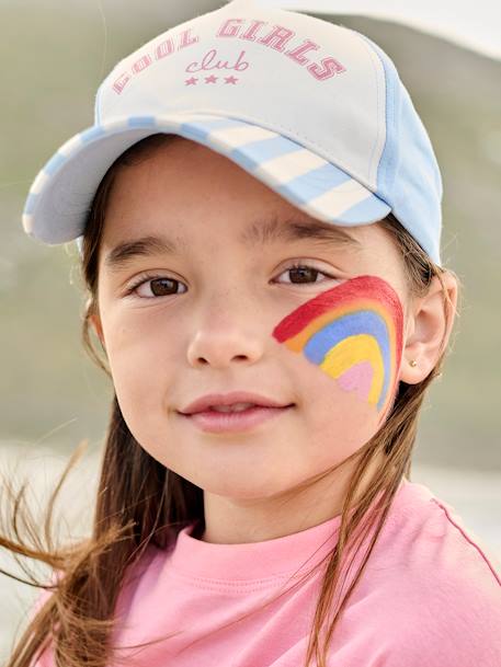 Meisjespet 'Cool Girls Club' blauw, gestreept - vertbaudet enfant 