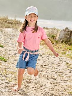 -Jeansbermuda in paperbag-stijl voor meisjes