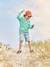 Jongenssweater met rits en capuchon Basics gemêleerd wit+okergeel+pecannoot+rood+turquoiseblauw - vertbaudet enfant 