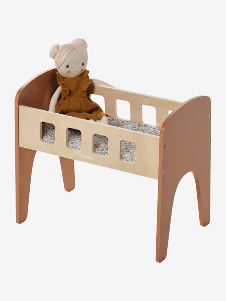 Bed van FSC 100%®-hout voor poppen hout+wit - vertbaudet enfant 