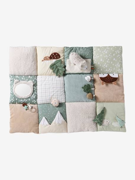 Zacht speelkleed CROQUE LA VIE beige+ecru+rood+sinaasappel+zwart - vertbaudet enfant 