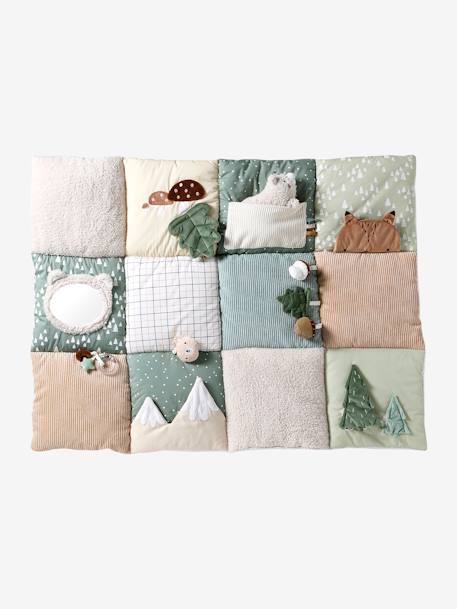 Zacht speelkleed CROQUE LA VIE beige+ecru+rood+sinaasappel+zwart - vertbaudet enfant 