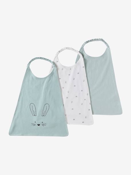 Set van 3 grote must-have slabbetjes saliegroen - vertbaudet enfant 