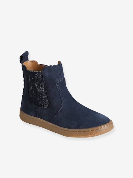 Leren meisjeslaarzen beige+brons+bruin+groen+kameel+marineblauw+oudroze - vertbaudet enfant 