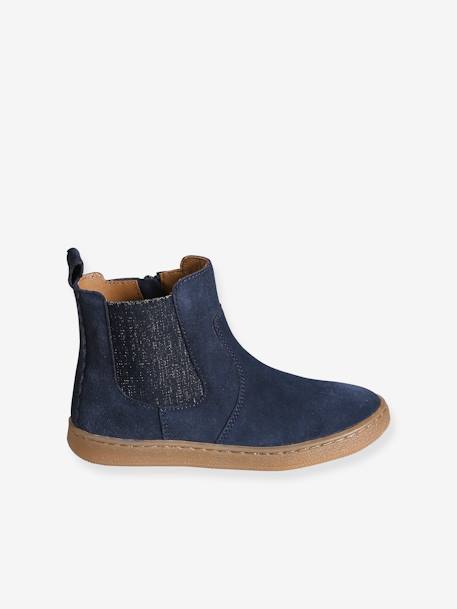 Leren meisjeslaarzen beige+brons+bruin+groen+kameel+marineblauw+oudroze - vertbaudet enfant 