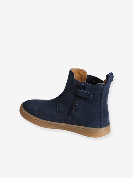 Leren meisjeslaarzen beige+brons+bruin+groen+kameel+marineblauw+oudroze - vertbaudet enfant 