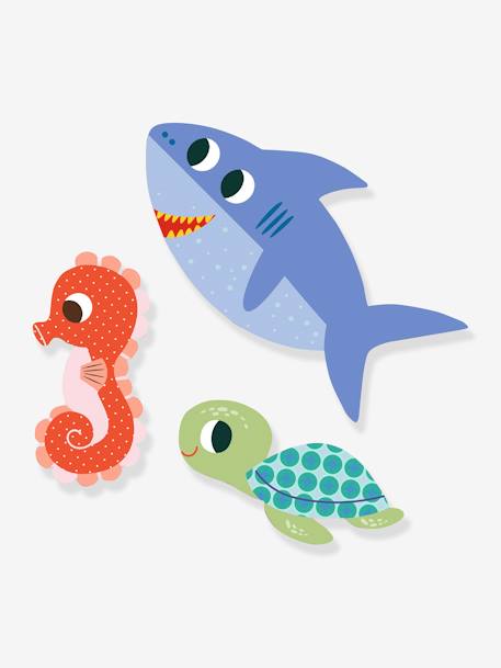 62 dierenstickers - DJECO blauw+groen - vertbaudet enfant 