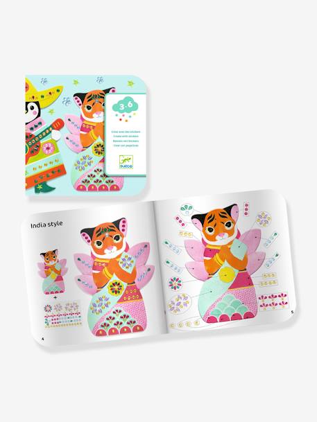 Collageactiviteit met glanzende stickers DJECO meerkleurig - vertbaudet enfant 
