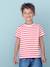 Marinière jongensshirt korte mouwen azuurblauw+donkerblauwe indigo gestreept+geel, gestreept+Gestreept salie+rood, gestreept - vertbaudet enfant 