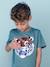Jongensshirt met motief in omkeerbare pailletten Basics blauwgroen+ecru+nachtblauw+oceaanblauw+wit - vertbaudet enfant 