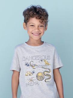 Jongens-T-shirt, poloshirt, souspull-T-shirt-Jongensshirt dierenprint Basics