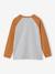 Oeko-Tex® grafisch jongens-T-shirt met raglanmouwen gemêleerd wit+kaki+korstmos+pecannoot - vertbaudet enfant 