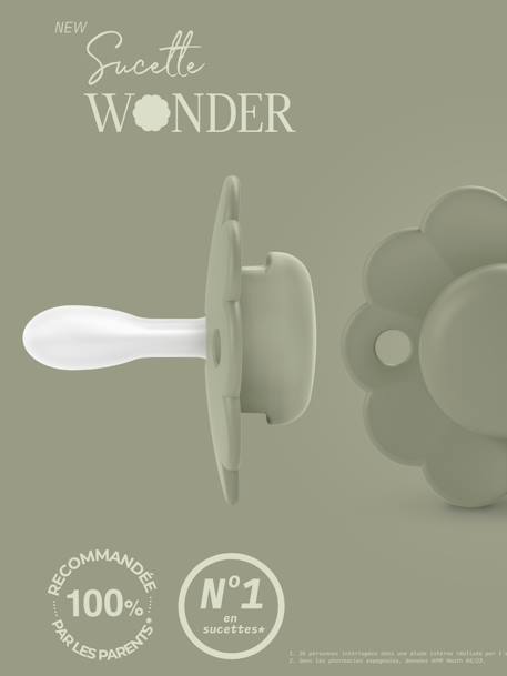 Omkeerbare fopspeen SX Pro Wonder 6-18 maanden SUAVINEX kaki+koningsblauw+paars - vertbaudet enfant 