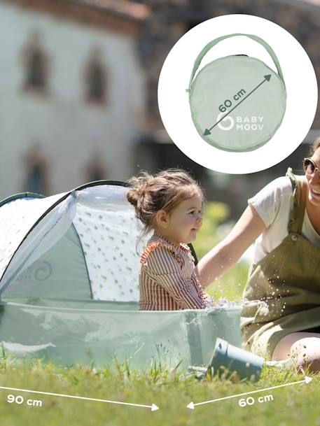 anti-UV UPF50+ pop-up tent Aquani BABYMOOV blauw wit grijs+groen - vertbaudet enfant 
