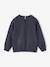 Sweater met sierlijke kraag van macramé meisjes antraciet - vertbaudet enfant 