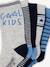 Set van 5 paar jongenssokken 'Cool Kids' azuurblauw+indigoblauw+nachtblauw+saliegroen - vertbaudet enfant 