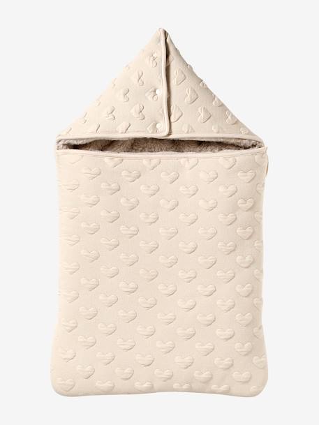Jacquard reiszak met hartjes beige - vertbaudet enfant 