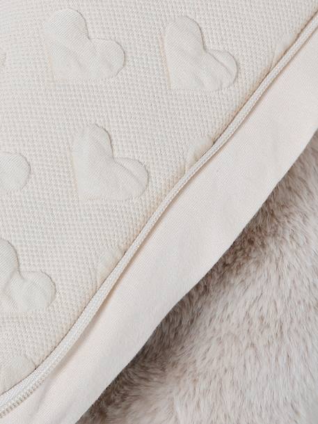 Jacquard reiszak met hartjes beige - vertbaudet enfant 