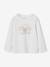 Meisjesshirt met lovertjes ecru+olijf - vertbaudet enfant 