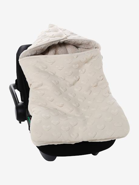 Jacquard reiszak met hartjes beige - vertbaudet enfant 