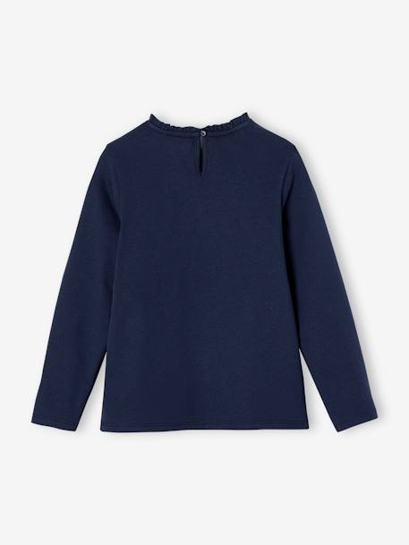T-shirt met versiering en motief froufrou Oeko-Tex® marineblauw - vertbaudet enfant 