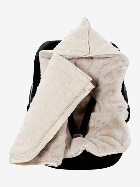 Jacquard reiszak met hartjes beige - vertbaudet enfant 
