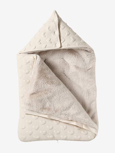 Jacquard reiszak met hartjes beige - vertbaudet enfant 