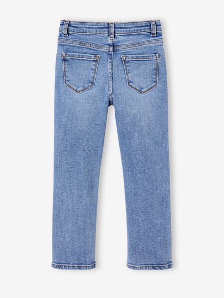 Slim jeans gemiddeld meisjes donkerblauw+gebleekt denim+grijs+middenblauw - vertbaudet enfant 