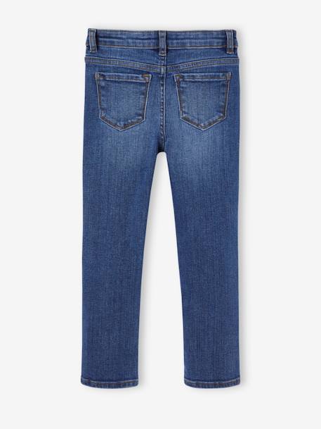 Slim meisjesjeans smal denimgrijs+donkerblauw+gebleekt denim+grijs+middenblauw - vertbaudet enfant 