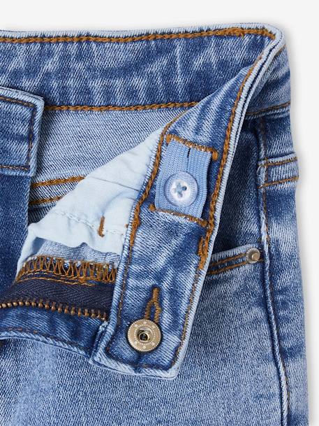 Slim jeans gemiddeld meisjes donkerblauw+gebleekt denim+grijs+middenblauw - vertbaudet enfant 